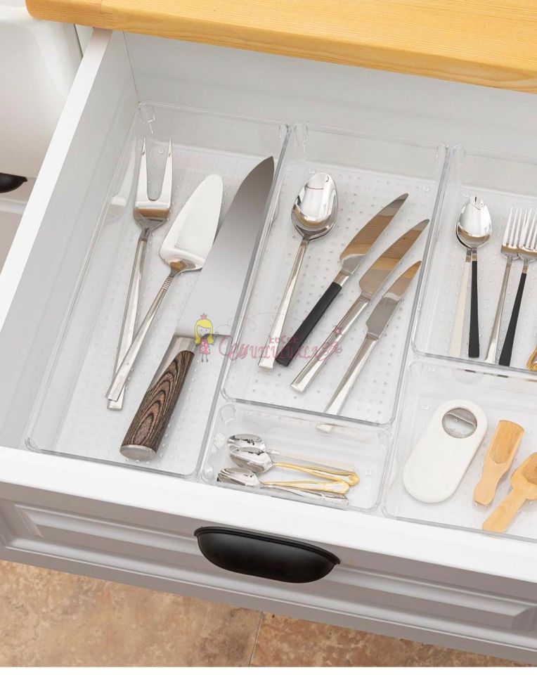12li Set Modüler Çekmece Içi Düzenleyici Banyo Makyaj Takı Düzenleyici