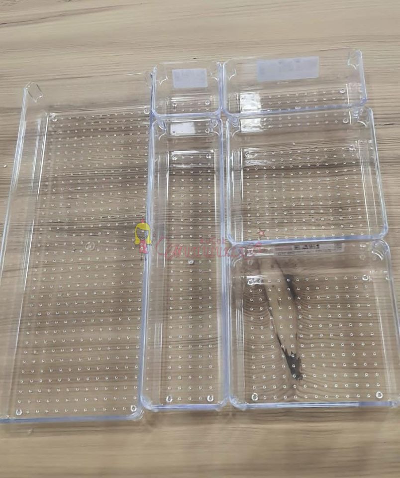 12li Set Modüler Çekmece Içi Düzenleyici Banyo Makyaj Takı Düzenleyici