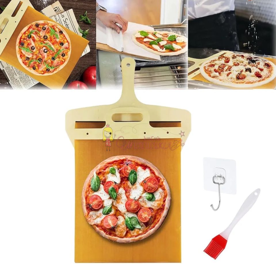 Sürgülü Büyük Boy Pizza Küreği Sürgülü Fırın Küreği Ahşap Fırın Küreği Büyük Boy Pizza Küreği