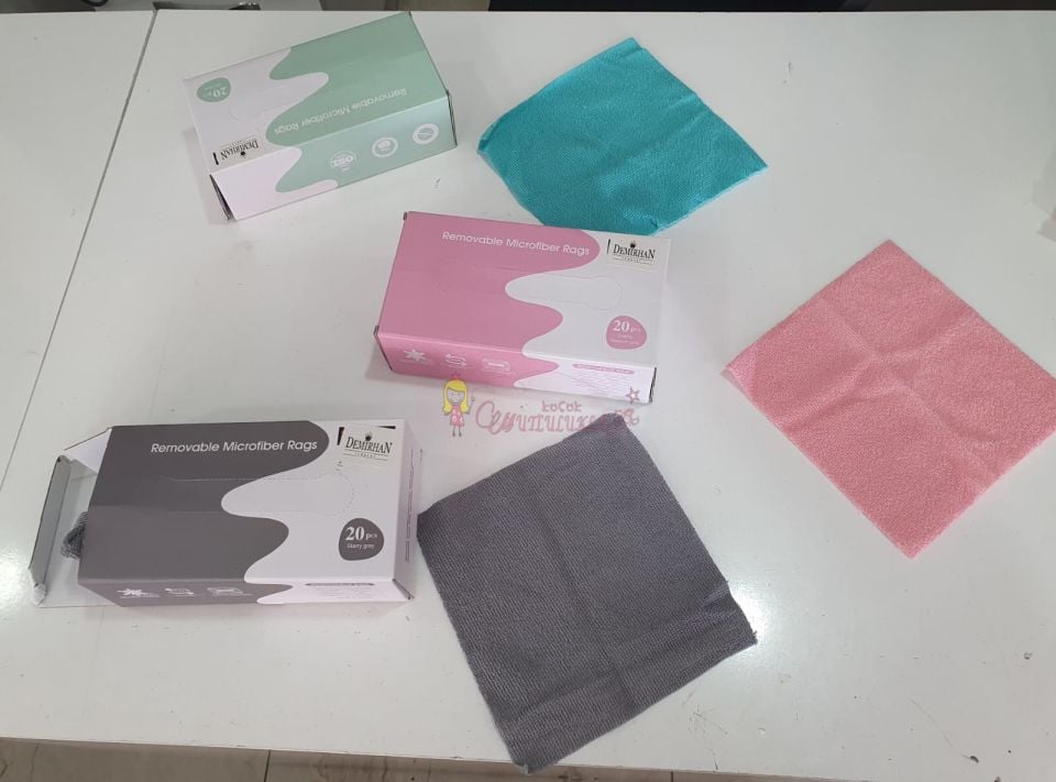 20'li Mikrofiber Temizlik Bezi Cam Araba Silme Bezi Mutfak Fiber Temizleme Bezi 20x20