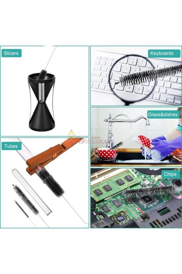 Pipet Temizleme Fırçası Pratik Bükülebilir Temizlik Fırçası