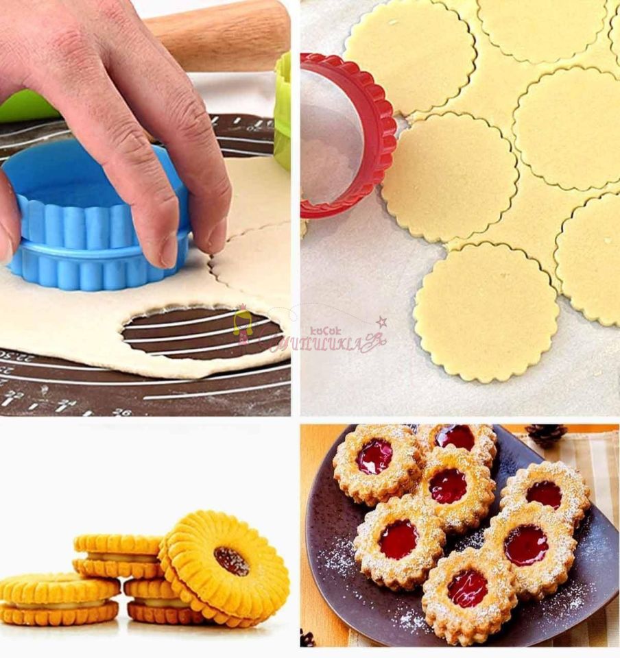 Kek Kurabiye Ve Pasta Kalıbı 5 Li Set Yuvarlak Tırtıklı