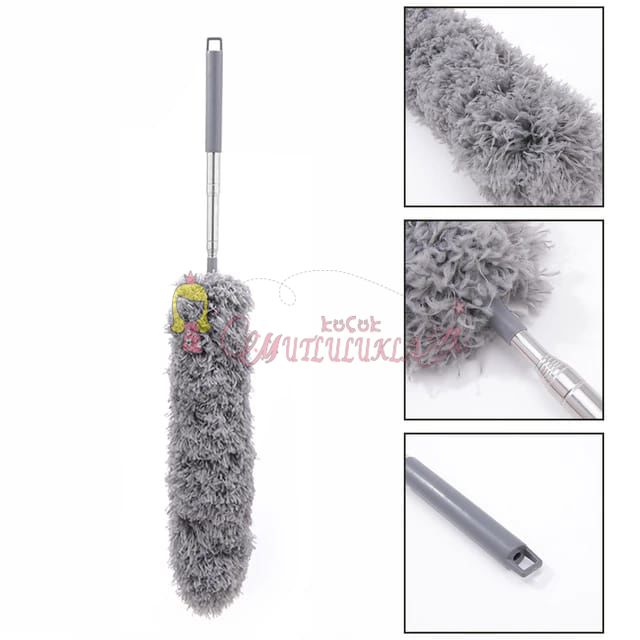 Teleskopik Saplı Mikrofiber Toz Püskülü Fırça