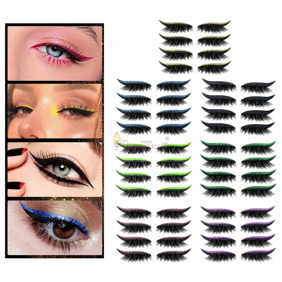 Eyeliner Sticker Kendinden Yapışkanlı Sticker 5 Takım