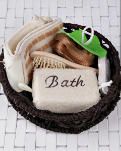 HASIR YUVARLAK SEPETTE BANYO SETİ