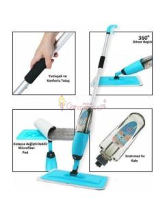 Sprey Mop + YEDEK BEZ Deterjan Hazneli Sprey Mop