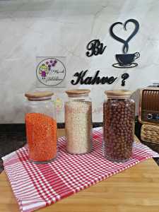 BAMBU KAPAKLI CAM KAVANOZ