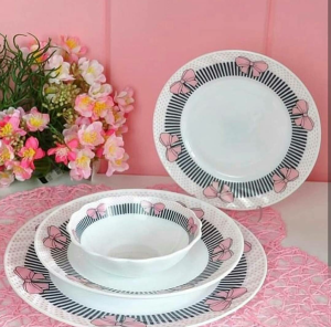 OPAL FİYONK DESENLİ 24 PARÇA YEMEK TAKIMI