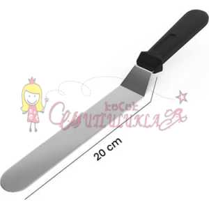 Eğik Pasta Sıvama Spatulası Oval Uçlu Krema Paleti