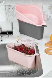 Lavabo Vantuzlu Üçgen Sebze Meyve Raf  Süzgeci