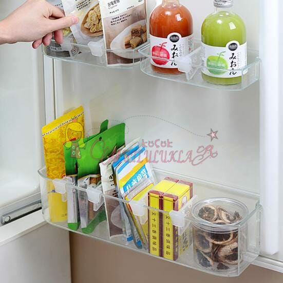 Buzdolabı Raf Ayırıcı Ayarlanabilir Dolap, Çekmece Düzenleyici ( 4 Adet )