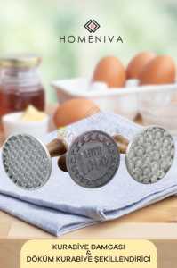 3 Lü Döküm Kurabiye Kalıbı Şekillendirici Cookıe Stamps