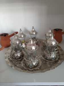 Osmanlı Motifli Kösem Çay Sunum Seti