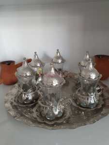 Osmanlı Motifli Kösem Çay Sunum Seti