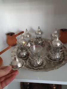 Osmanlı Motifli Kösem Çay Sunum Seti