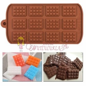 12 Lİ MİNİ TABLET ÇİKOLATA KALIBI