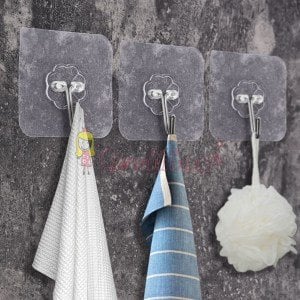Yapışkanlı Suya Dayanıklı Şeffaf Askı 5li Set