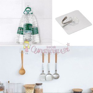 Yapışkanlı Suya Dayanıklı Şeffaf Askı 5li Set