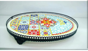 ETNİK DESENBÜYÜK OVAL SUNUM TABAĞI