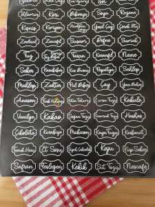 Mutfak Etiketi (60 ADET)