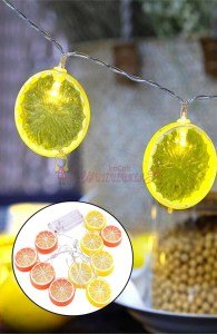 Limon Dilimi Şeklinde Dekoratif Dolama Led Aydınlatma