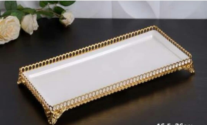 GOLD DETAYLI İNCE DİKDÖRTGEN ORDÖV TABAĞI