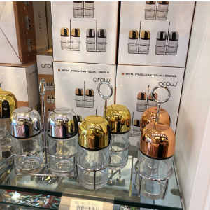 2Lİ STANDLI TUZLUK - BİBERLİK GOLD - ROSE - GUMUS - BRONZ