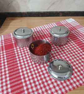 Kaşıklı Çelik Kapaklı Baharatlık 