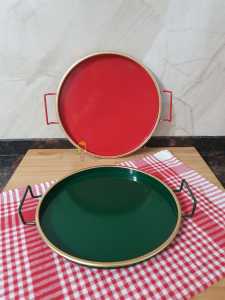 YALDIZLI METAL SUNUM TEPSİ