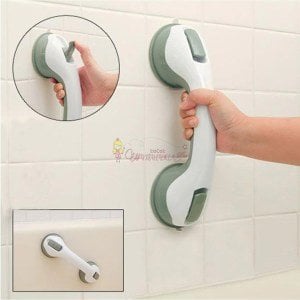 Vantuzlu Banyo Tutacağı Kayma Düşme Önleyici Kilitli Tutunma Barı