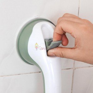 Vantuzlu Banyo Tutacağı Kayma Düşme Önleyici Kilitli Tutunma Barı