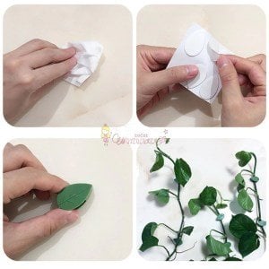 10 lu Yaprak Tasarımlı  Kablo Bitki Sarmaşık Düzenleyici Yapışkanlı Klipsler