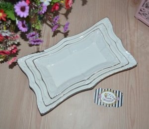 3LU YALDIZ DETAYLİ KAYIK TABAK