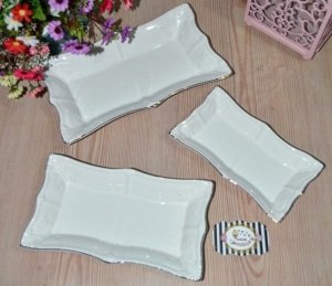 3LU YALDIZ DETAYLİ KAYIK TABAK