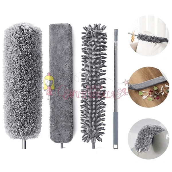 Teleskopik 3 Lü Mikrofiber Toz Alma Mop Seti