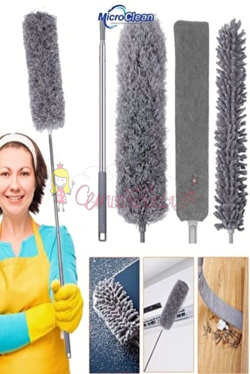 Teleskopik 3 Lü Mikrofiber Toz Alma Mop Seti