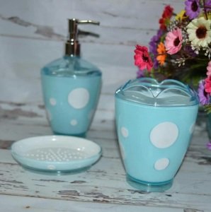 PUANTİYELİ AKRİLİK LAVABO SETİ