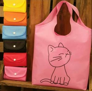 KEDİ DESEN BEZ ÇANTA