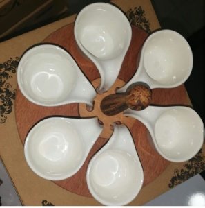 AHŞAP STANDLI 6LI KÜÇÜK SOSLUK