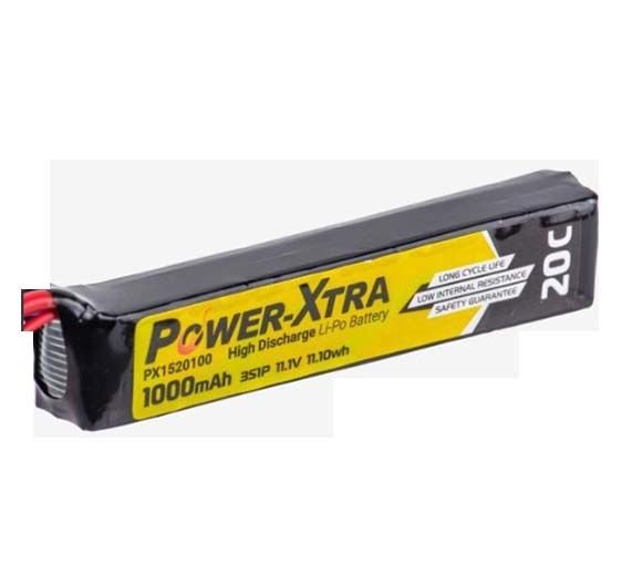 Power Xtra 11.1V Li-Po Pil 1000mAh 20C Single Stick