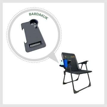 Kampseti 2 Adet Siyah Katlanır Kamp Sandalye ve Masa Seti-Taşınabilir Piknik Bahçe Sandalyesi-Masası