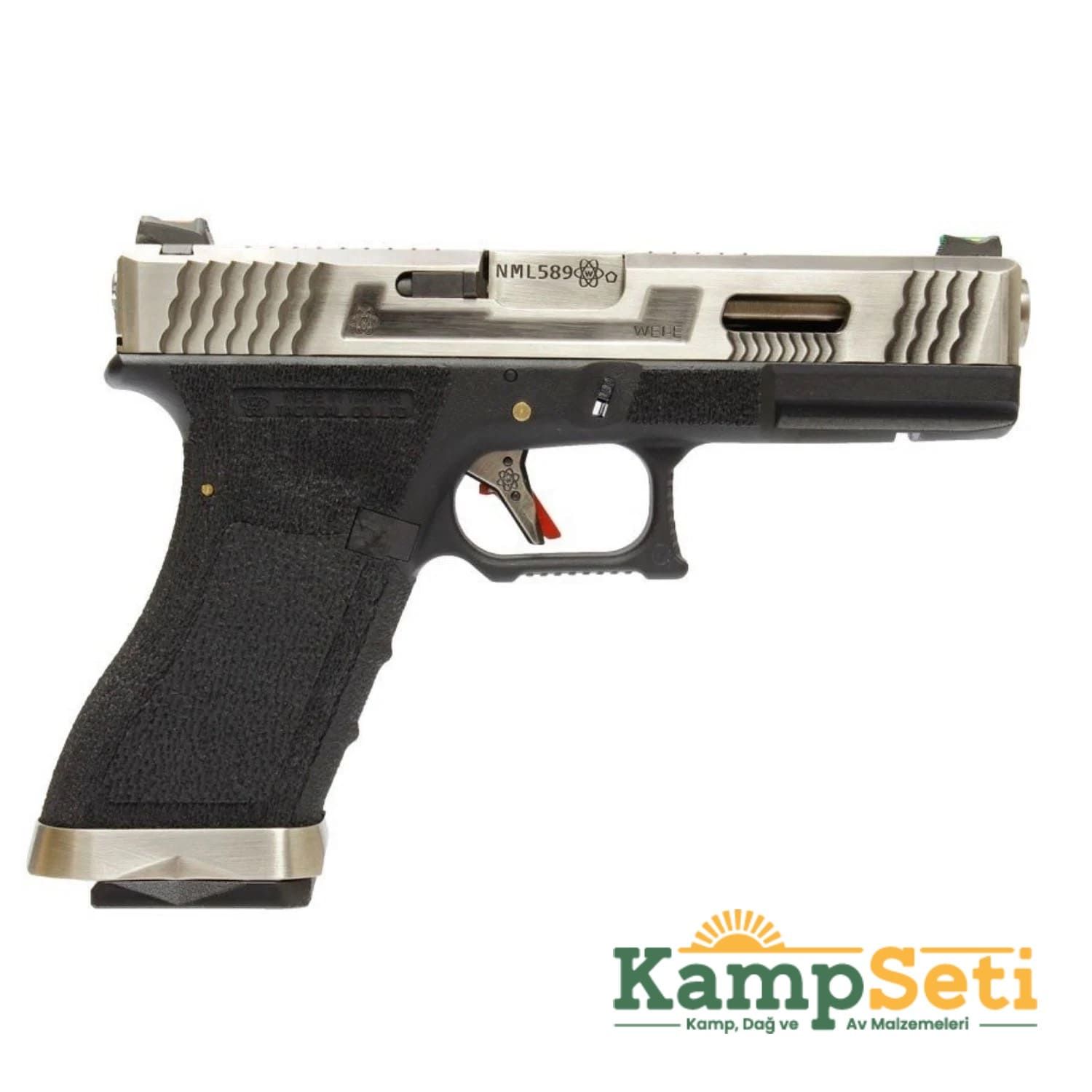 WE Glock 18 FullAuto T7 GreenGas-Blowback Airsoft Tabanca