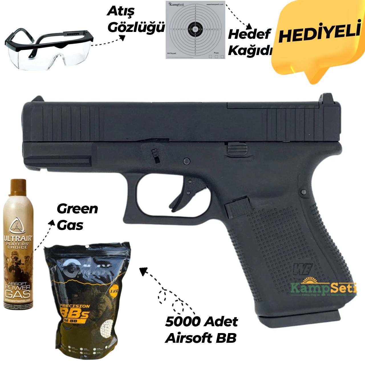 WE Glock 19 Gen5 Mos RMR Airsoft Tabanca (Reddot Yuvalı)