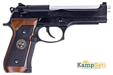 WE Samurai Edge M9 Airsoft GBB Siyah Tabanca- Ağaç Kabzalı