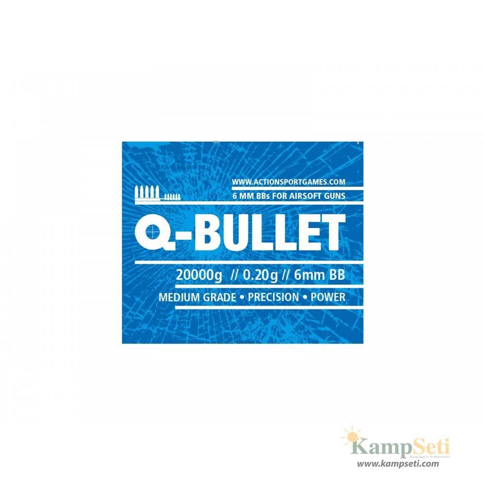 ASG Airsoft BB Q-Bullet 0,20 Gram 20 Kg lık 6 mm Bilye