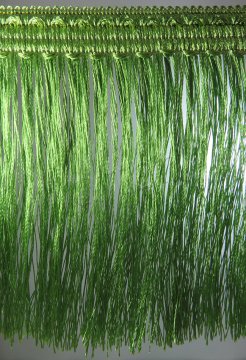 perde saçağı fırfırlı ip saçak yeşil 0174