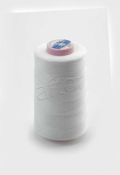 dikiş ip,ipi,ipliği  beyaz kesik elyaf polyester (5000 mt)