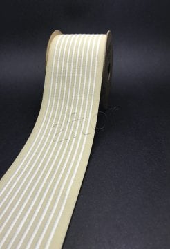 bordür kurdela şerit jakarlı bordür (3.5 mt top) kumaş bordür 70175 V2 Açık vizon zemin-Beyaz