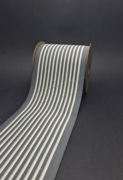 bordür kurdela şerit jakarlı bordür(3.5 mt top)  kumaş bordür 100175 V7 Gri zemin üzerine Beyaz