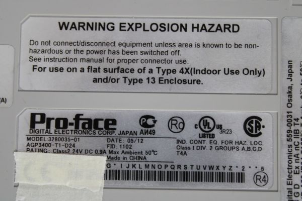 AGP3400-T1-D24 GP3000 SERIES 7 INC TFT OPERATOR PANEL